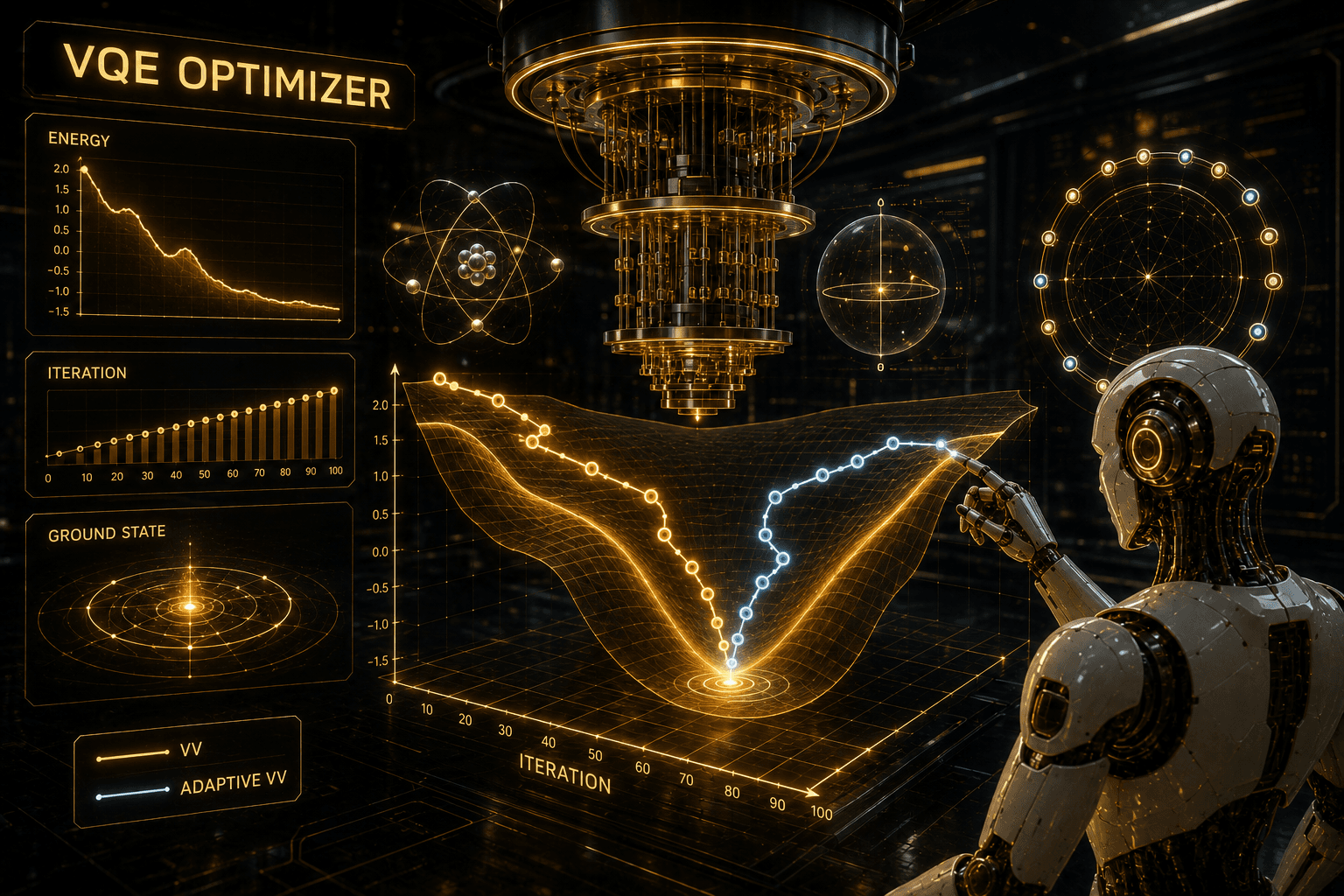 VQE Adaptive Velocity Verlet